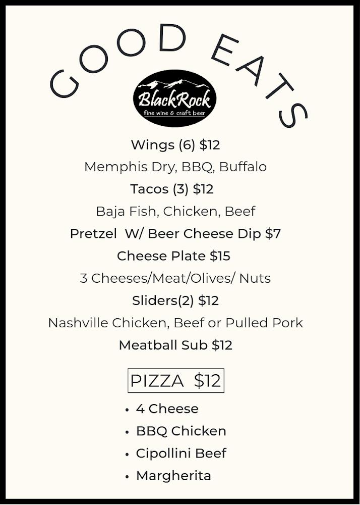 BlackRock Fine Wine and Craft Beer Menu image 1